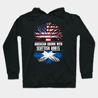 American Grown with Scottish Roots USA Flag Hoodie